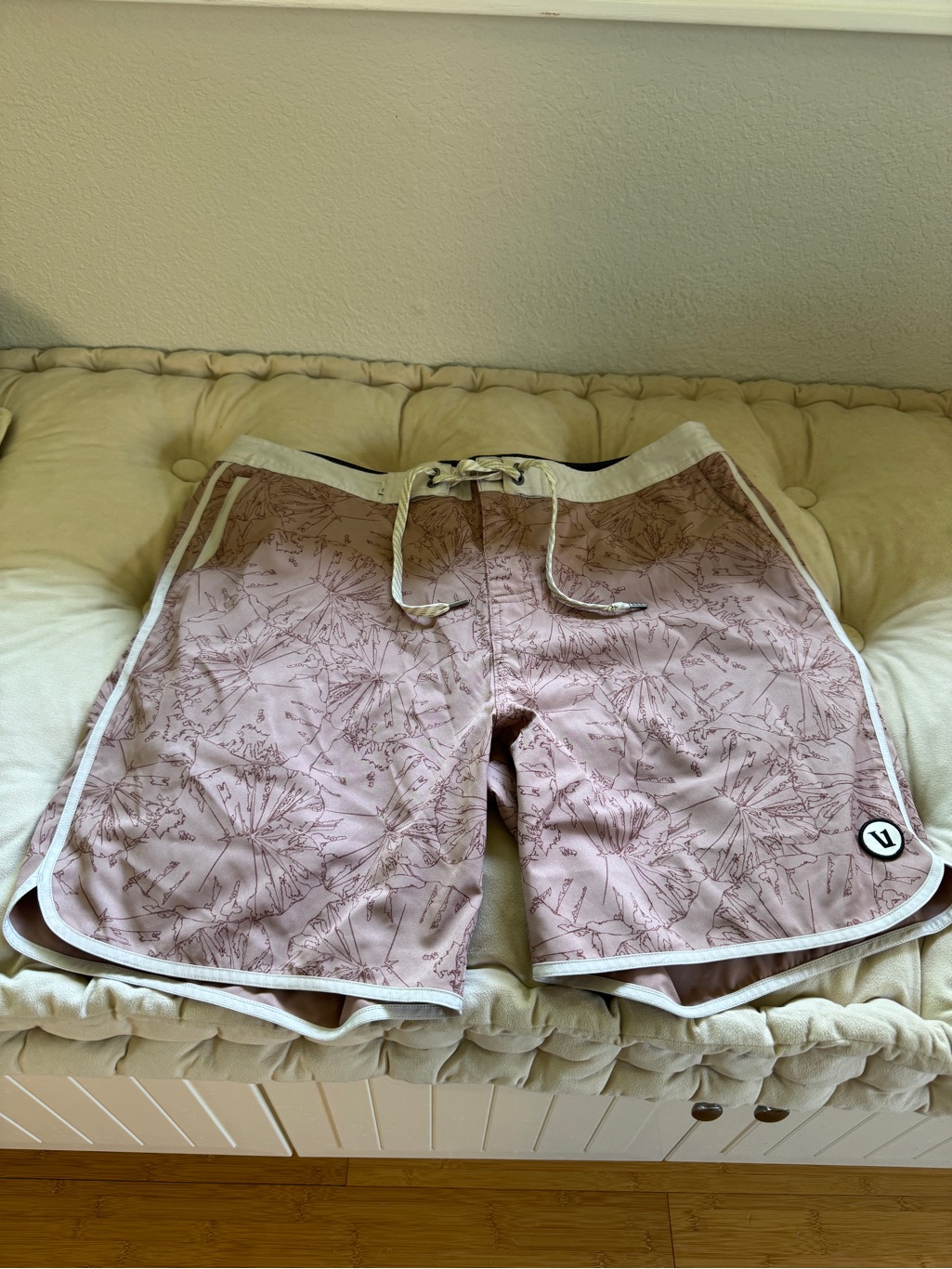 Vuori Men's Dusty Pink Floral Board Shorts